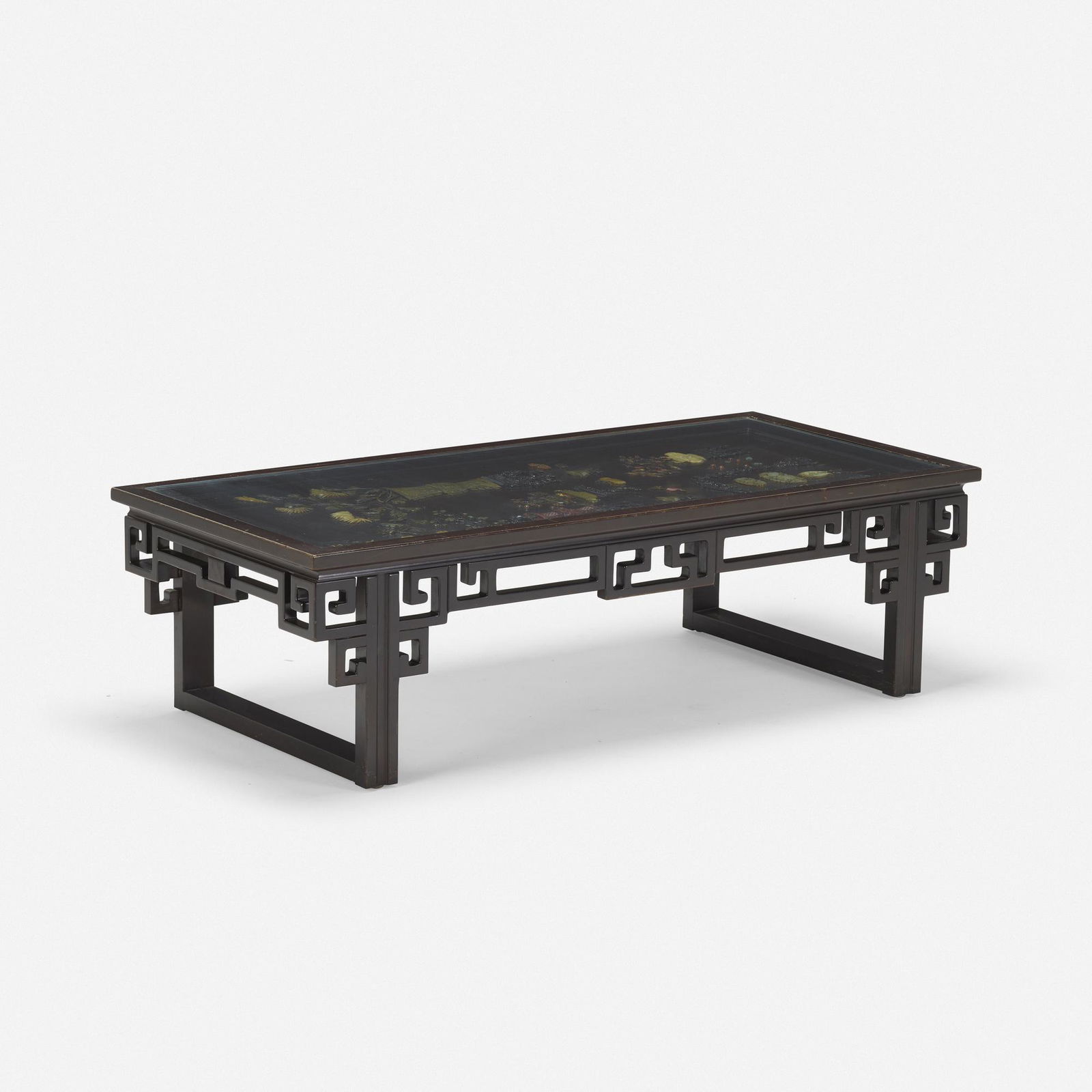 Chinese, Jade and hardstone inlay coffee table (1 of 4)