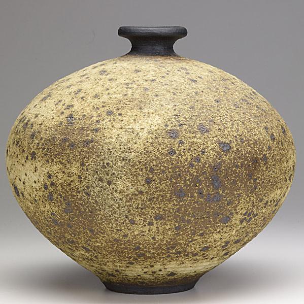 OTTO and VIVIKA HEINO; Large stoneware vessel: OTTO and VIVIKA HEINO; Large glazed stoneware vessel; Signed Vivika + Otto; 11 1/4'' x 11 1/4''