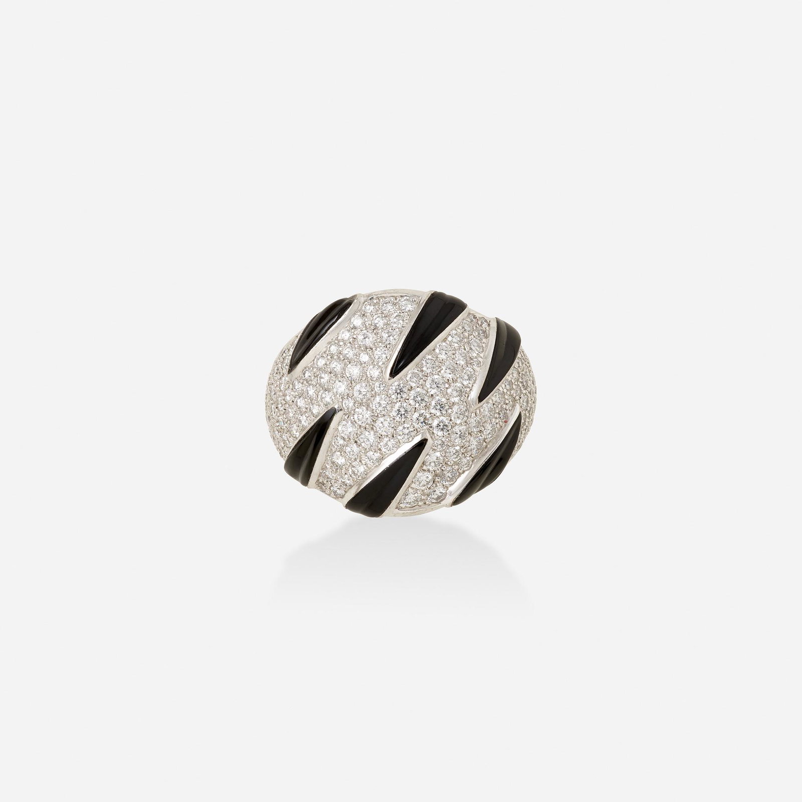 Cartier, Diamond, black onyx, and white gold ring (1 of 3)