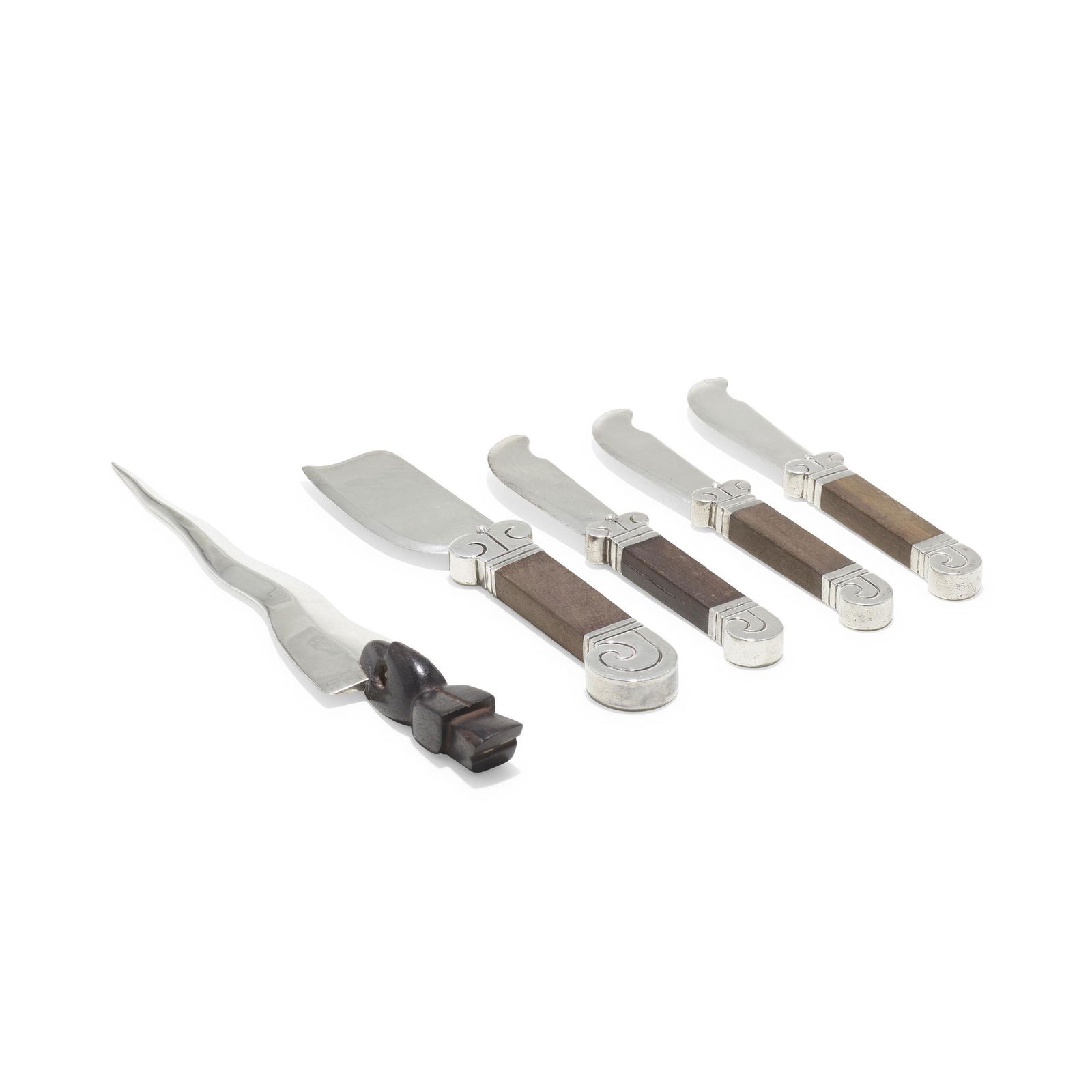 Hector Aguilar, Aztec cheese knives, set of four (1 of 2)