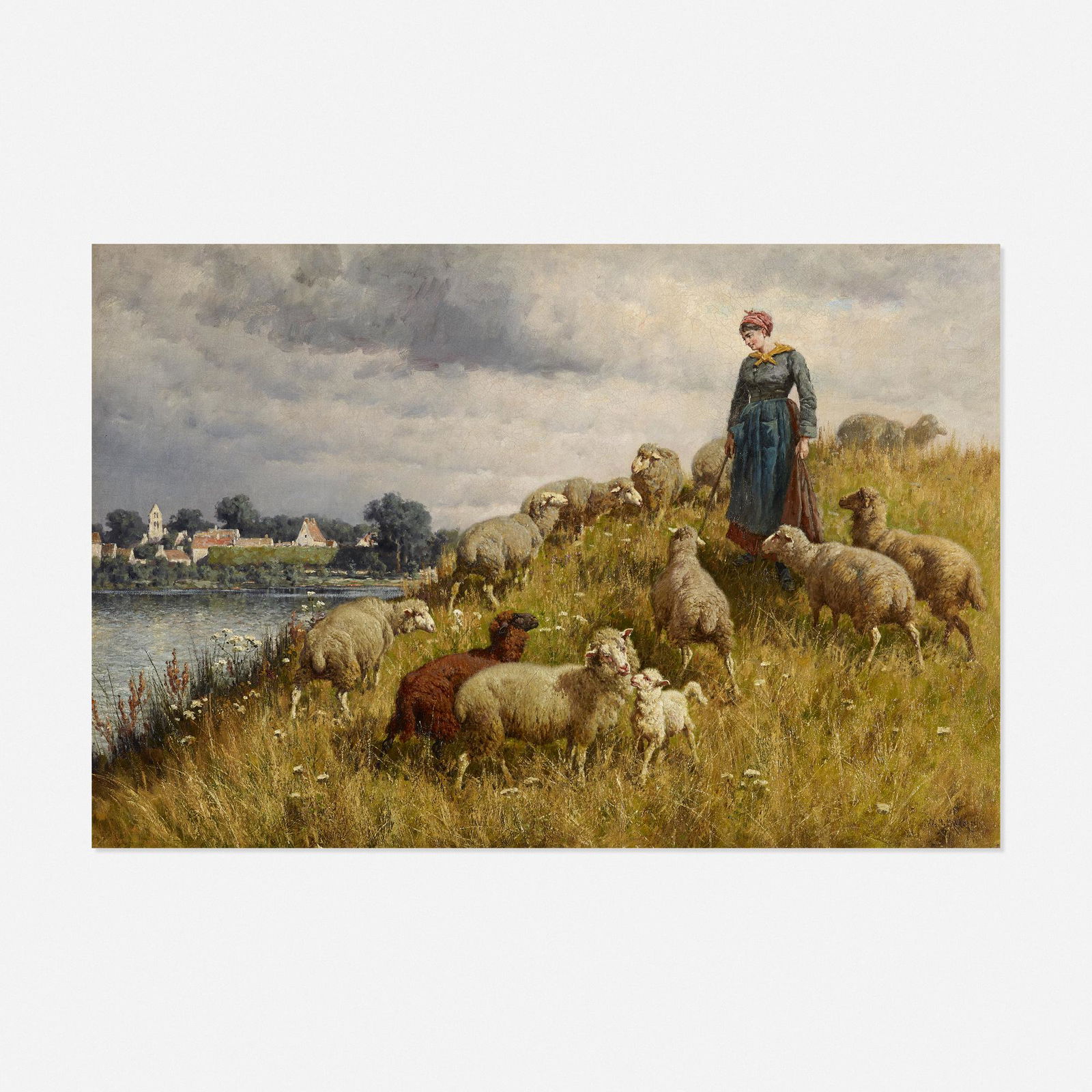 William Baird, Untitled (Woman and Sheep) (1 of 3)