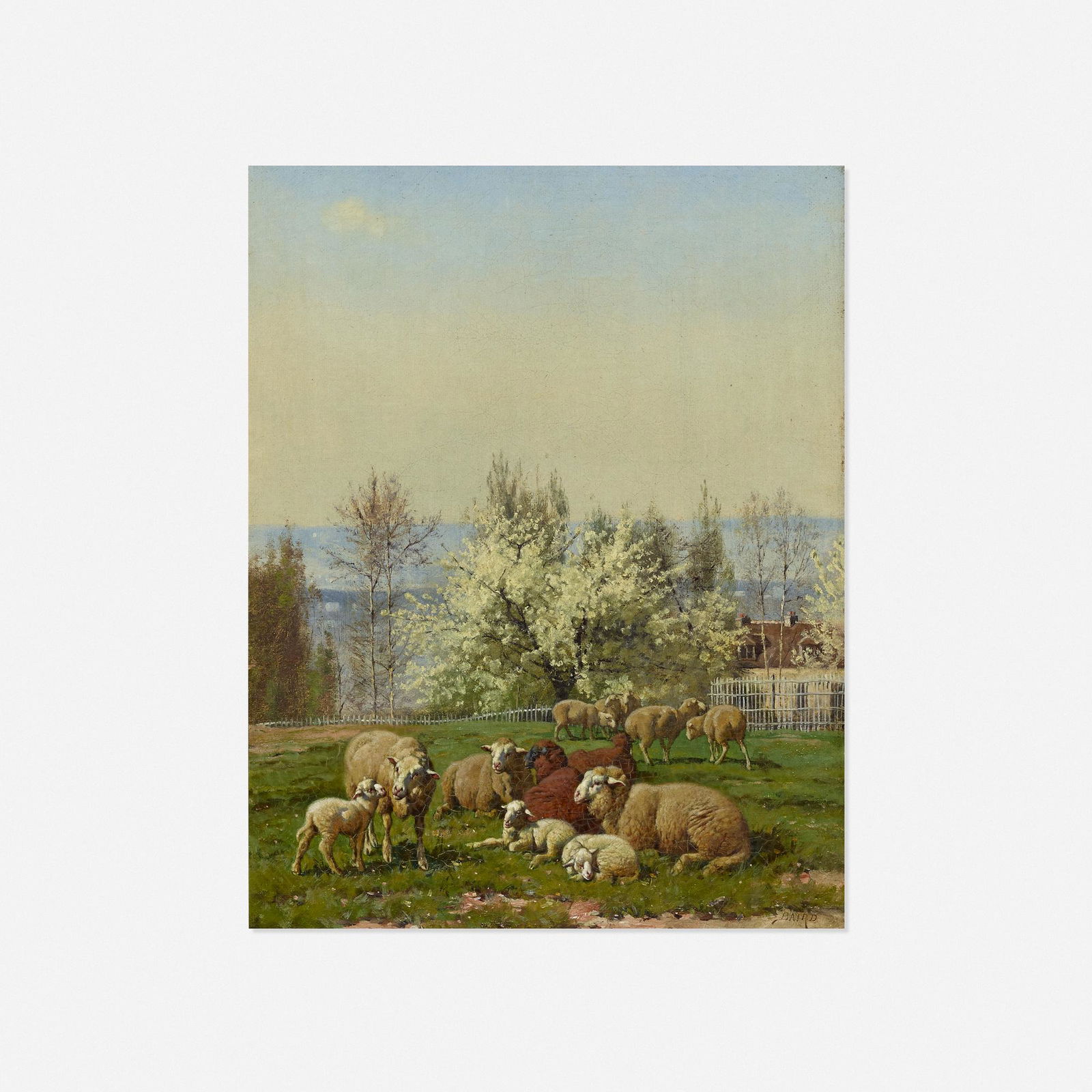 William Baird, Sheep and Lambs in a Spring Meadow (1 of 3)