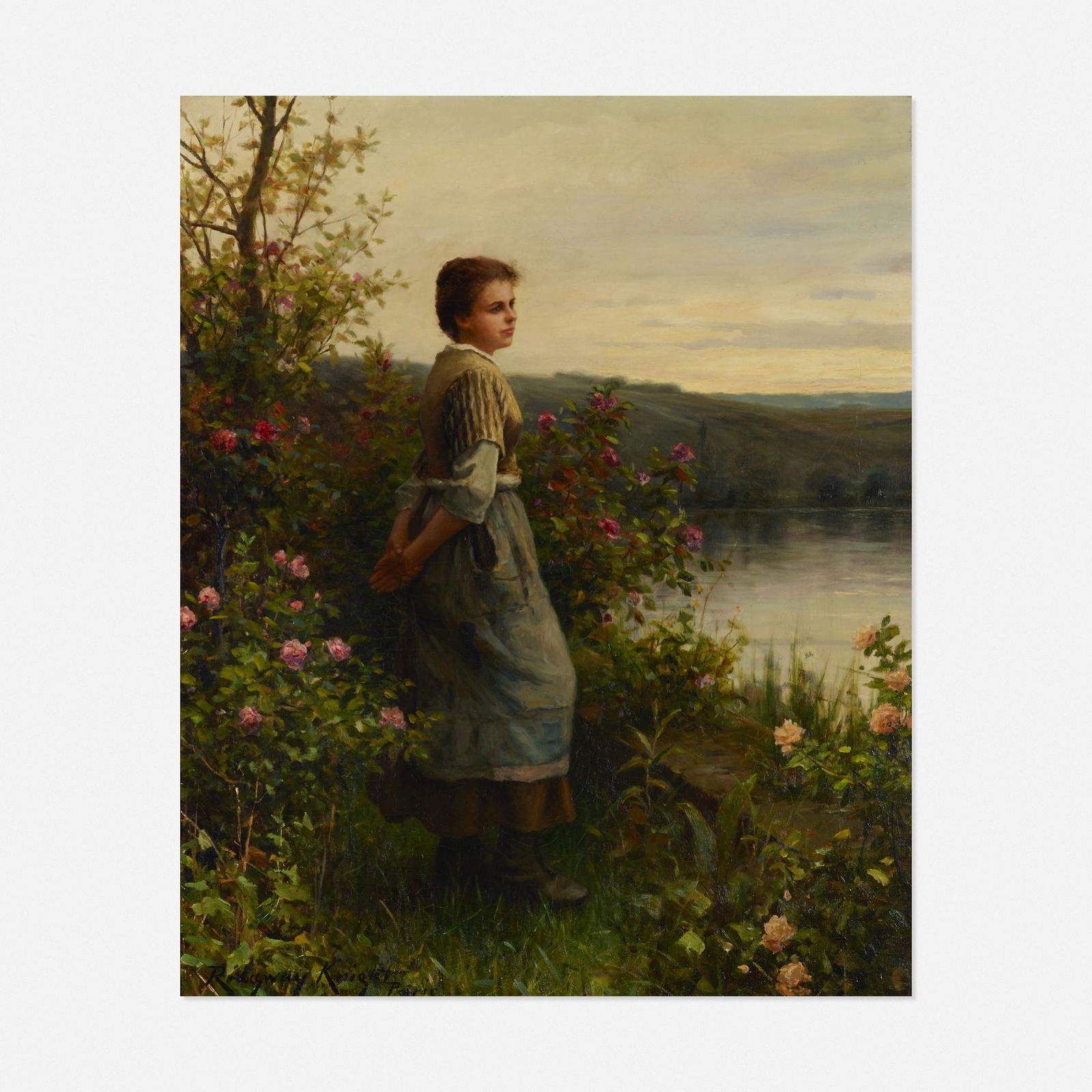 Daniel Ridgway Knight, The Gardener's Daughter (1 of 3)