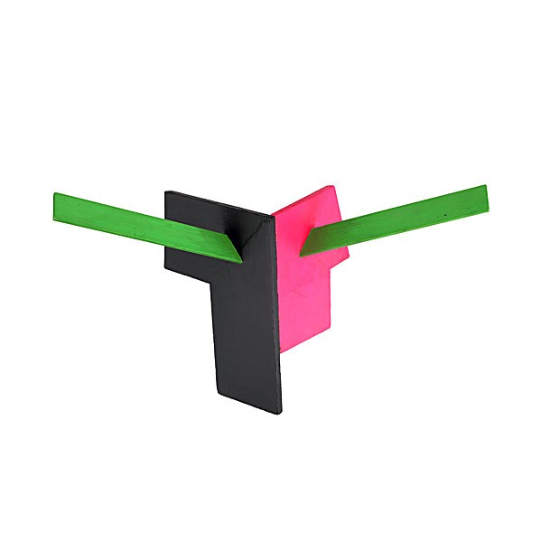 Judy Pfaff (British/American, b. 1946) Two Masks: Judy Pfaff (British/American, b. 1946) Two Masks; Two painted balsa wood sculptures; 9 1/4' x 14 3/4'' x 3 1/4'' (largest); Provenance: Holly Solomon, New York; Private Collection, New York