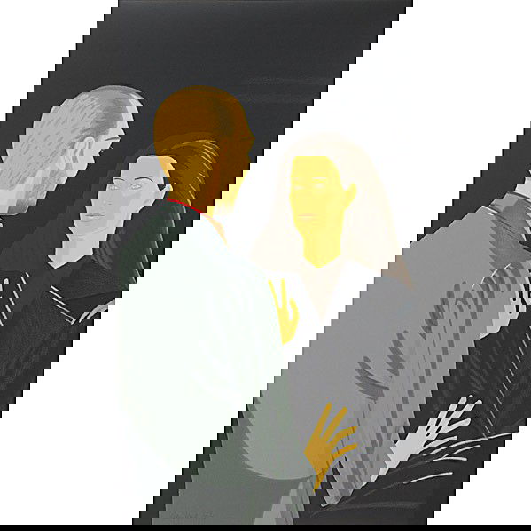 Alex Katz (American, b. 1927) Pas de Deux III (Fra: Alex Katz (American, b. 1927) Pas de Deux III (Francesco Clemente and Alba Clemente), 1994; Screenprint in colors; Signed and numbered 133/150; 36'' x 20'' (sheet); Publisher: Chalk & Vermillion Fine