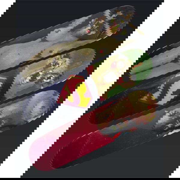 George Condo (American, b. 1957) Untitled, 2010: George Condo (American, b. 1957) Untitled, 2010; Screenprint in colors on three Supreme skateboard decks (still in wrappers); Stamped George Condo Supreme on verso; From a limited edition; 31'' x 7 7/