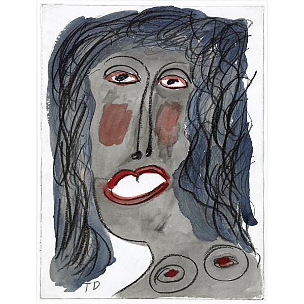 Thornton Dial (American, b. 1928) Untitled: Thornton Dial (American, b. 1928) Untitled; Watercolor and charcoal on paper (framed); Signed; 16'' x 12'' (sheet); Provenance: Private Collection, Georgia