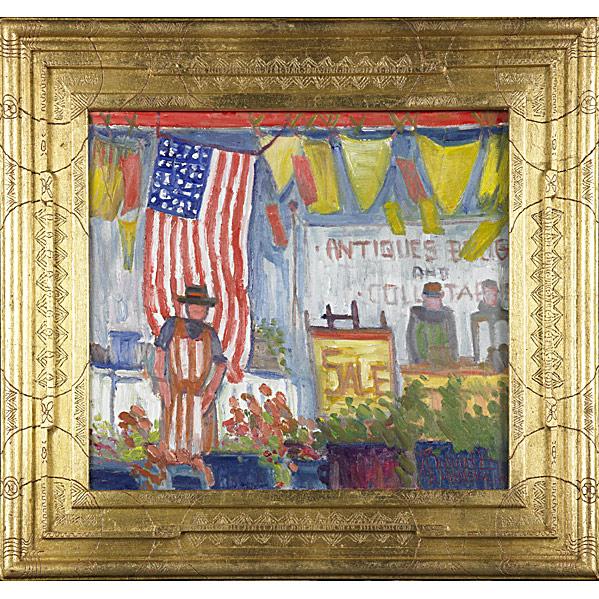 Joseph Barrett (American, b. 1936) Dealers: Golden: Joseph Barrett (American, b. 1936) Dealers: Golden Nugget Fleamarket, Lambertville, NJ; Oil on canvas (in artist frame); Signed and titled; 16'' x 18''; Provenance: Private Collection, Pennsylvania