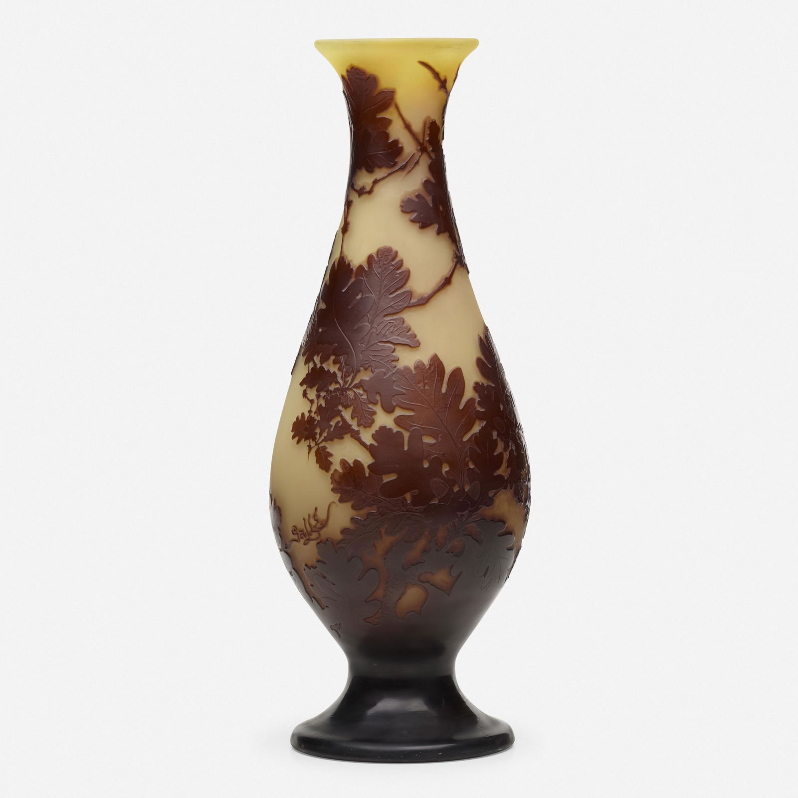 Emile Galle, Tall vase with oak leaves and acorns (1 of 4)