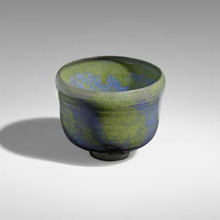 Gertrud and Otto Natzler, Double-curved bowl: Gertrud and Otto Natzler Double-curved bowl USA, 1961earthenware with Mariposa Reduction Fired glaze 4 h × 5 dia in (10 × 13 cm) Rago would like to thank Gail Natzler for her gracious assist