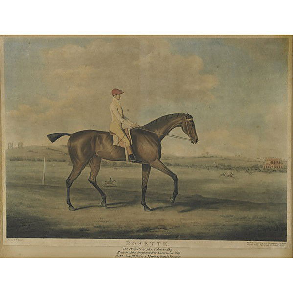 WILLIAM WARD (British, 1766-1826): WILLIAM WARD (British, 1766-1826); Hand-colored engraving, ''Rosette'', 1811 (framed); 17'' x 22'' (sheet)
