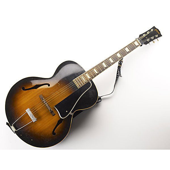 GIBSON: GIBSON; Acoustic guitar, 1956; Sunburst, F holes, Archtop; Factory Order Number V5251-25; In Gibson case; 40 1/2''
