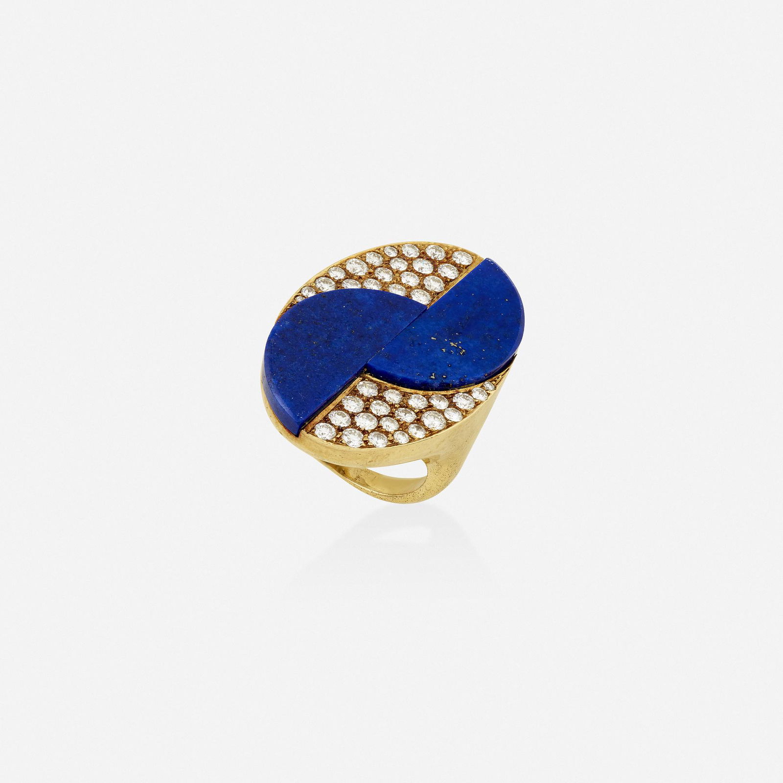 Modernist, Lapis lazuli and diamond ring (1 of 2)