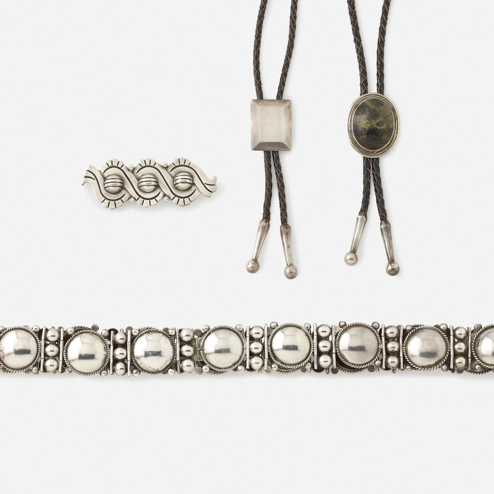 Hector Aguilar, Group of silver jewelry (1 of 2)