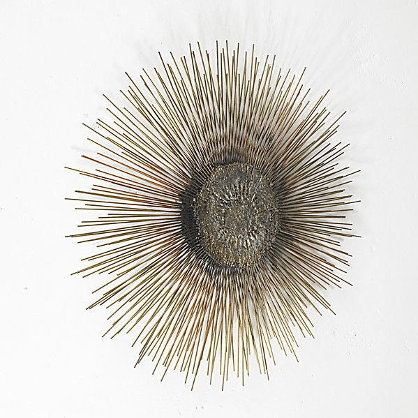 CURTIS JERE: CURTIS JERE; Mixed metals sunburst; Unmarked; 25'' dia. x 3''