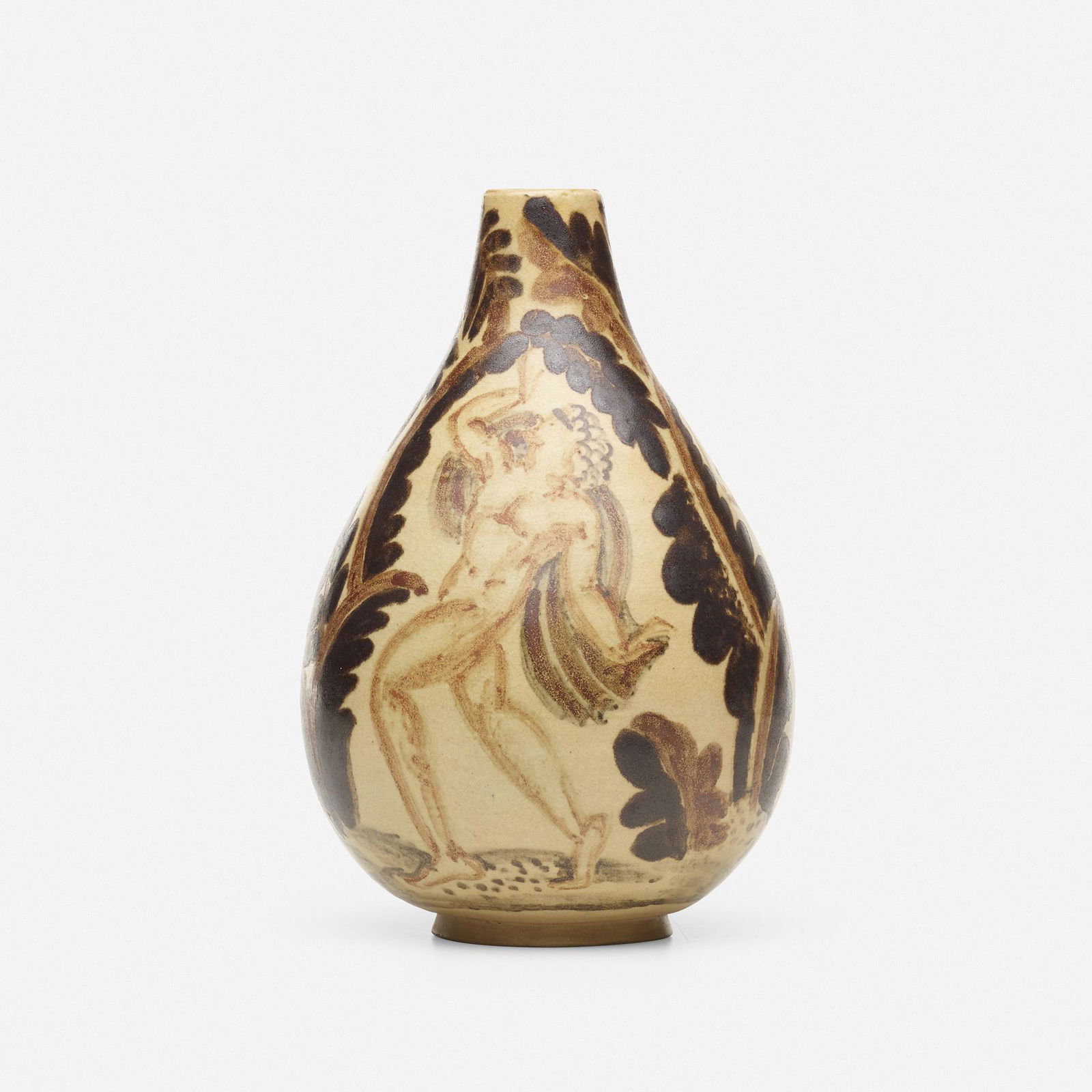 Rene Buthaud, Vase: Rene Buthaud Vase France, c. 1935glazed earthenware 9 h × 5.5 dia in (23 × 14 cm) Glazed signature to underside 'RB'. Literature: Ceramiques de Rene Buth