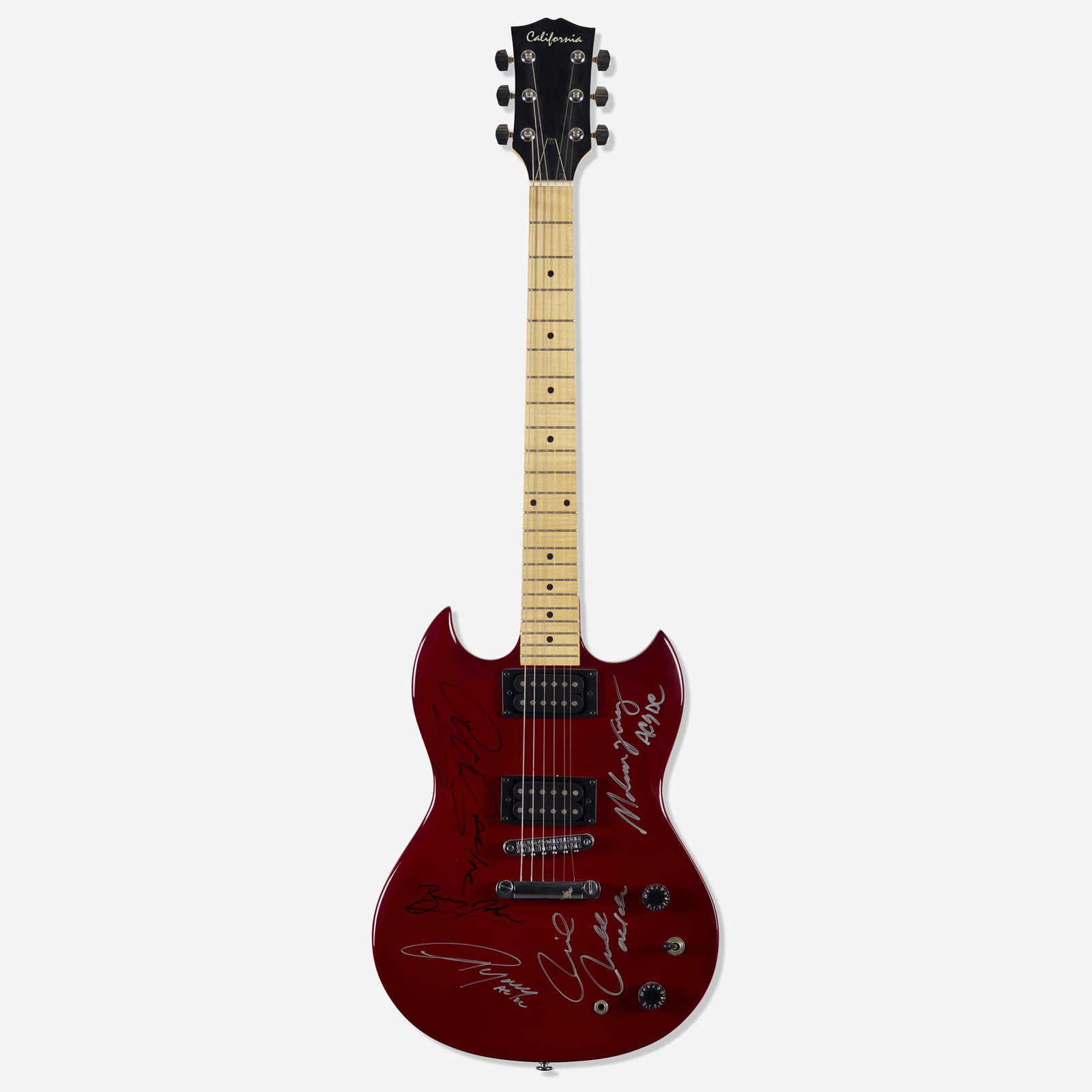 Electric guitar autographed by members of AC/DC (1 of 2)