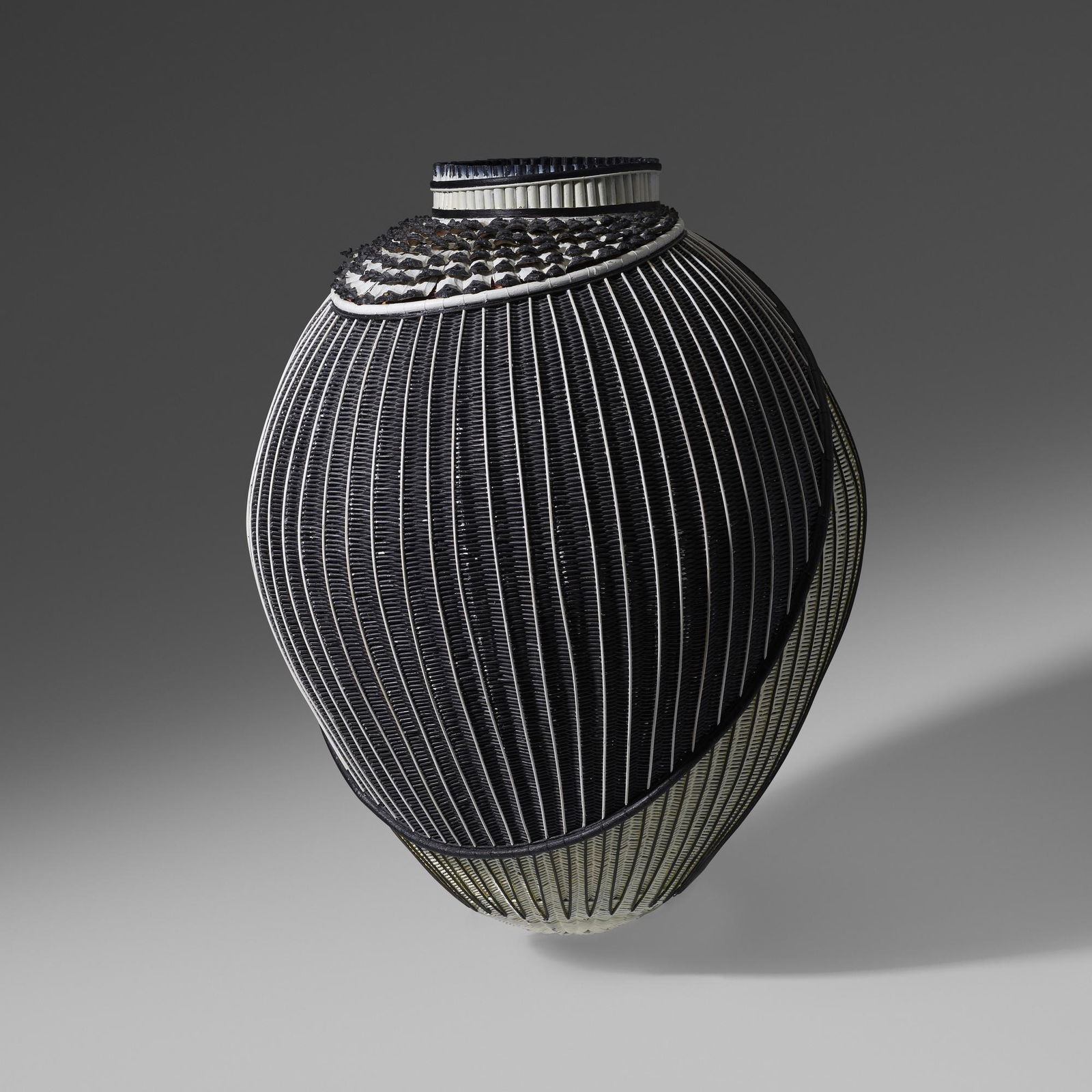 Michael Davis, Coney Island: Michael Davis Coney Island USA, c. 1990painted reed, wood, and pinecone, acrylic base 23.75 h × 17 dia in (60 × 43 cm) This work will ship from Wright in Chica