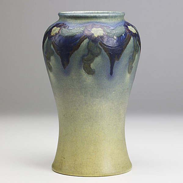 CHARLES S. TODD; ROOKWOOD: CHARLES S. TODD; ROOKWOOD; Decorated Mat baluster vase, 1919; Flame mark/XIX/945V/C.S.T.; 10'' x 6''