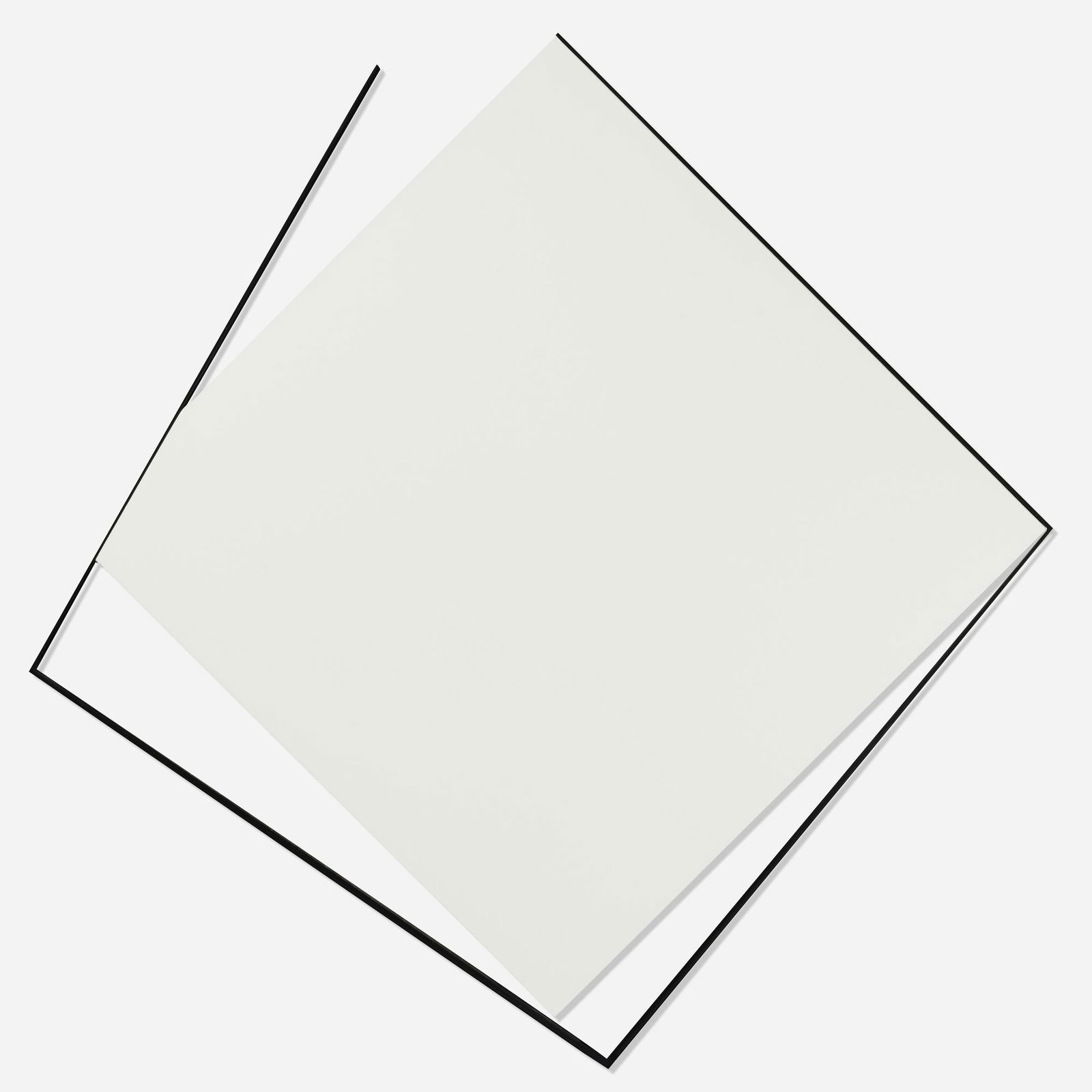 Francois Morellet, Steel-life n° 66: Francois Morellet Steel-life n? 66 1992acrylic on canvas on wood and flat iron 60 h Ã— 58 w in (152 Ã— 147 cm) Signed, titled and dated erroneously to verso '#92071 Steel-Life n? 66 Morellet 1