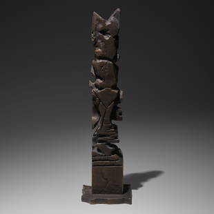 A. R. Penck, Scultura in Bronzo: A. R. Penck Scultura in Bronzo 1990bronze 26 h Ã— 6.75 w Ã— 6.5 d in (66 Ã— 17 Ã— 17 cm) This work is a collaborative effort between A.R. Penck and Frank Wollny. Incised signature to ba