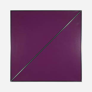 Tadaaki Kuwayama, Untitled: Tadaaki Kuwayama Untitled 1966acrylic on canvas with steel strips 45.5 h × 45.5 w in (116 × 116 cm) Signed and dated to verso 'Tadaaki Kuwayama 66'. Provenance: