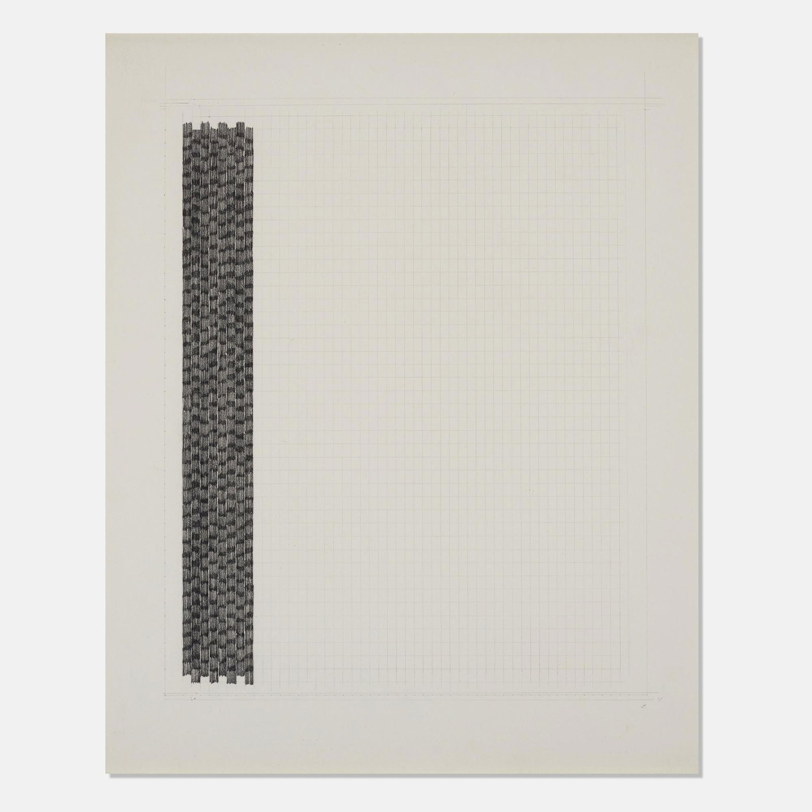 Ed Moses, OCD Series #3: Ed Moses OCD Series #3 1967graphite on matboard 21.25 h × 17.5 w in (54 × 44 cm) Signed and dated to lower right 'E. 67'. Provenance: Private Collection