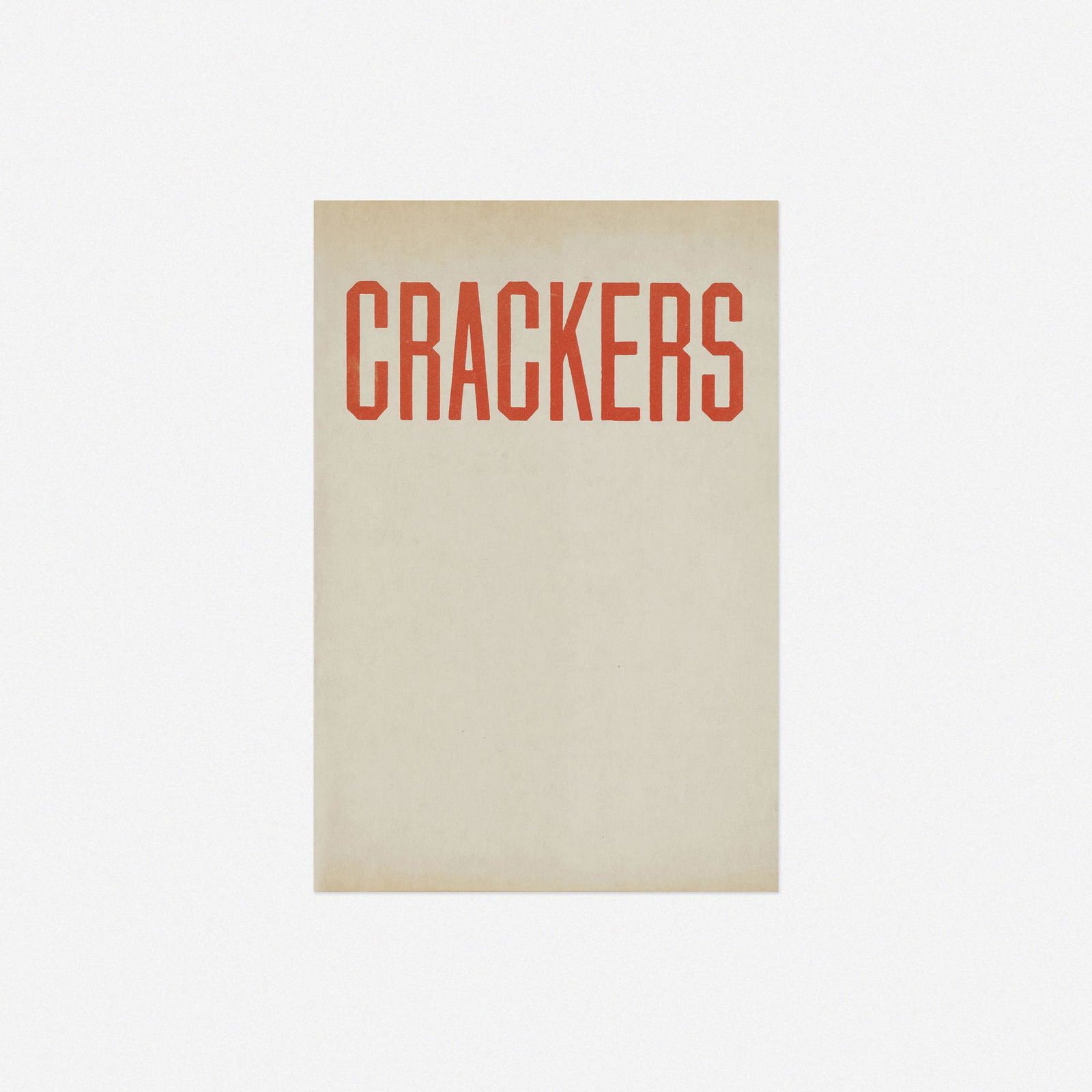 Ed Ruscha, Crackers (1 of 1)