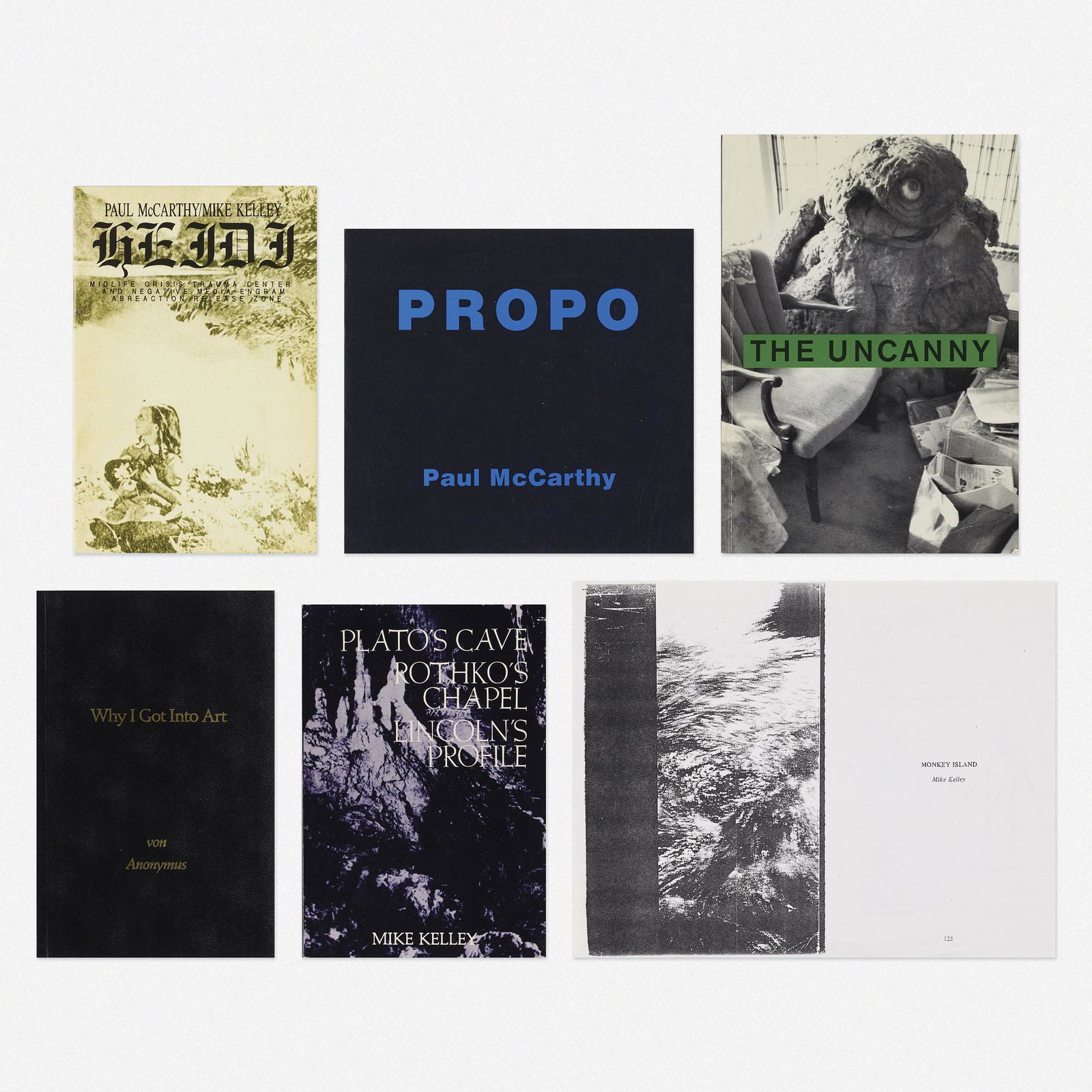 Paul McCarthy and Mike Kelley, Artists' books, six: Paul McCarthy and Mike Kelley Artists' books, six USA, 1986-94bound printed paper Complete Lot Details Why I Got Into Art: Vaseline Muses by Anonymous Mike Kell