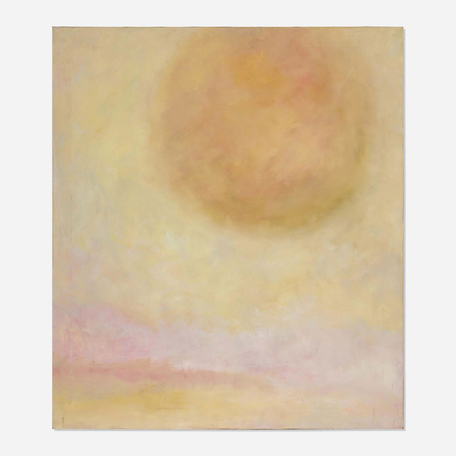 Jon Schueler, Île de France, Arcueil: Jon Schueler Île de France, Arcueil 1958oil on canvas 39 h × 34 w in (99 × 86 cm) Signed and dated to lower right 'Schueler 58'. Signed, titled and dated to verso 'Jon Schueler Île