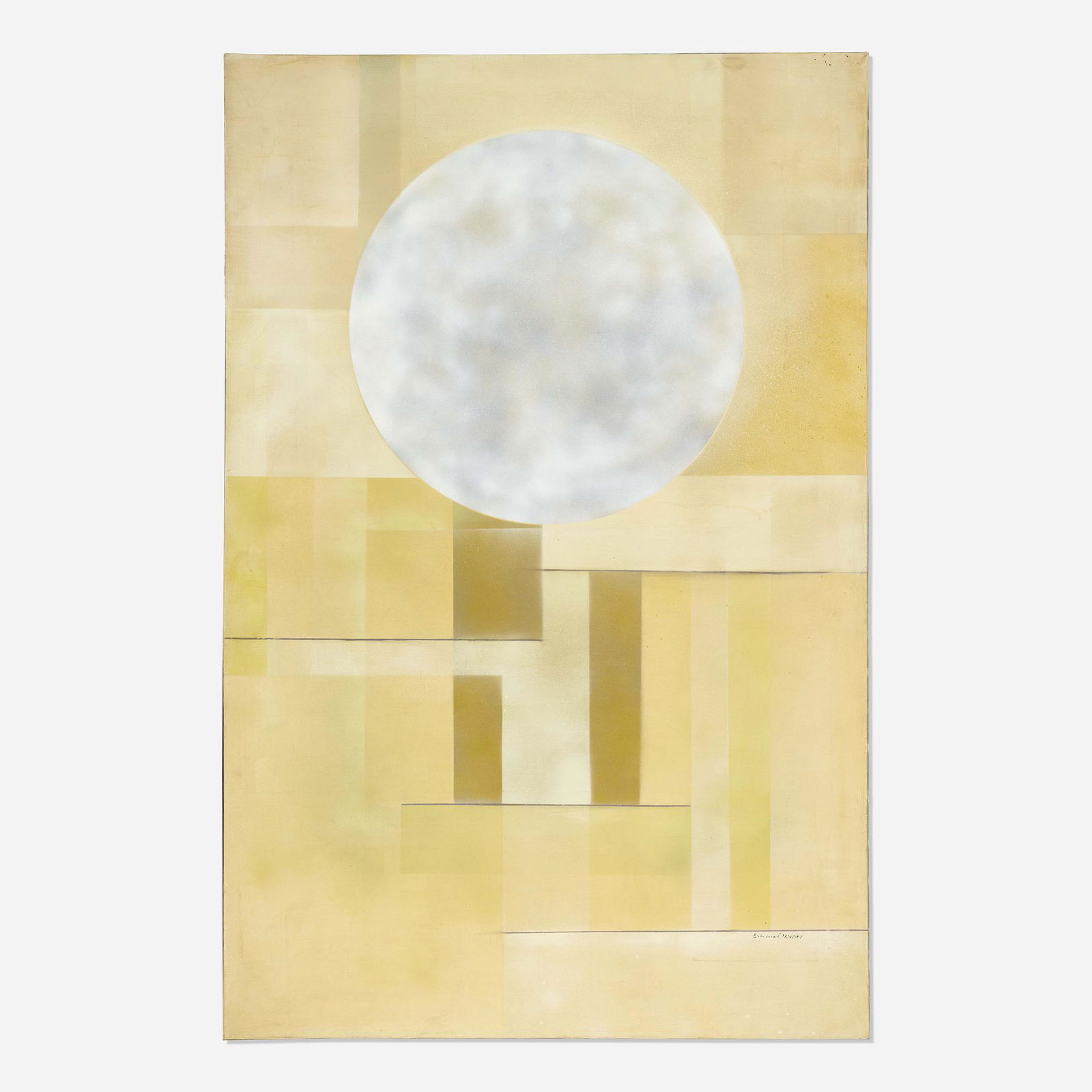 Eugenia Sumiye Okoshi, White Disc on Yellow Background (1 of 4)