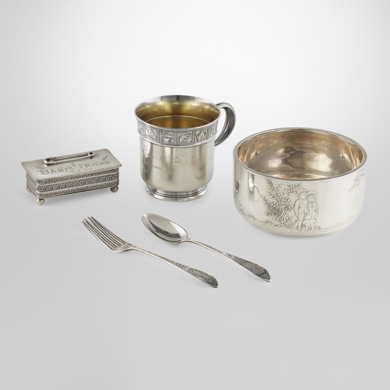 American, Collection of five baby objects (1 of 6)