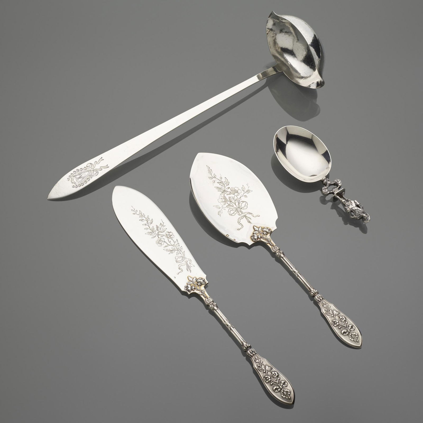19th Century, Collection of four serving pieces (1 of 8)