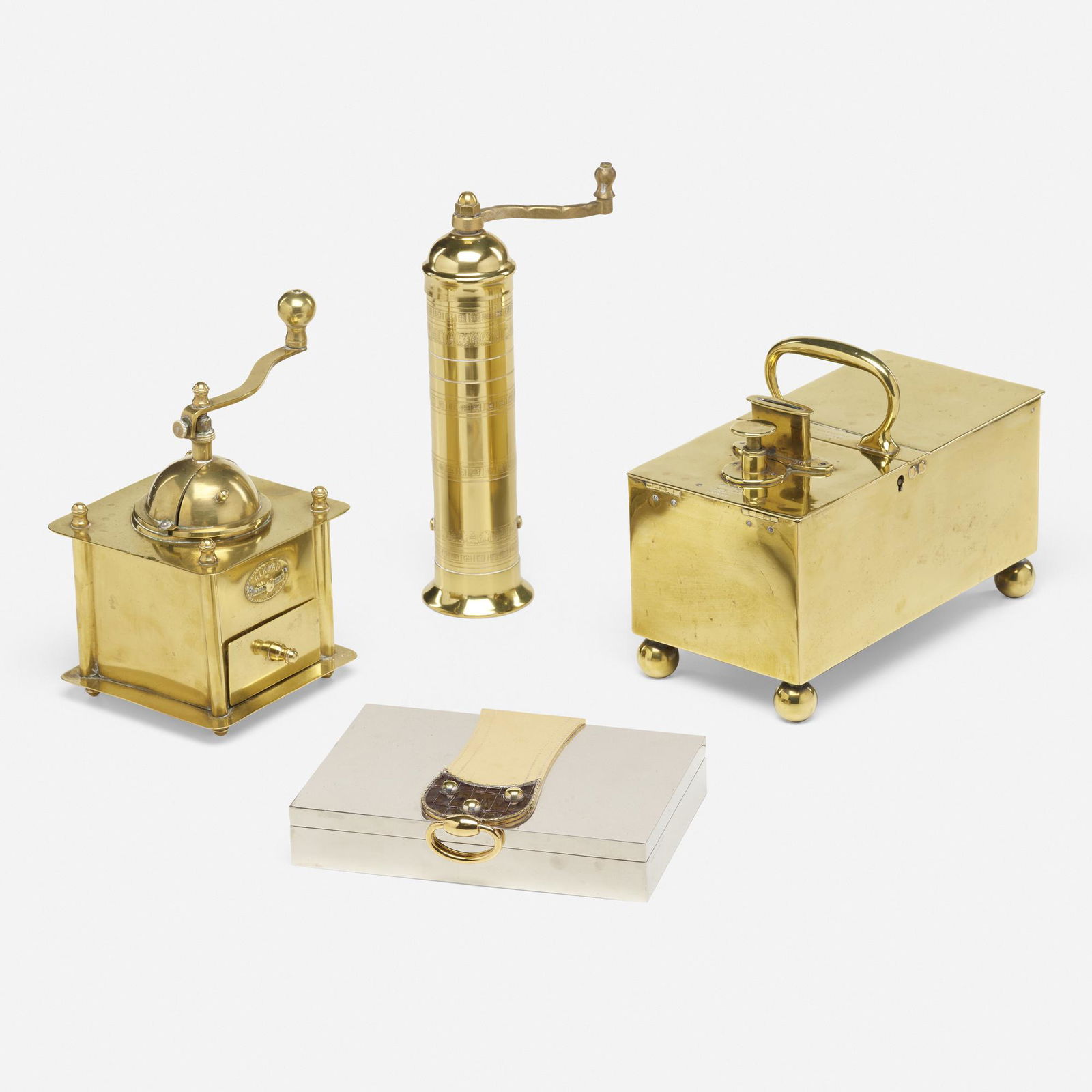 Collection of four brass objects (1 of 3)