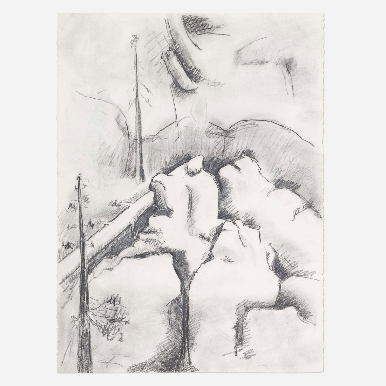 David Hare, Rocks: David Hare Rocks 1978mixed media on paper 30 h × 22.25 w in (76 × 57 cm) Signed, dated and numbered to lower right 'Hare 3 1/11/78'. This work will ship from Ra