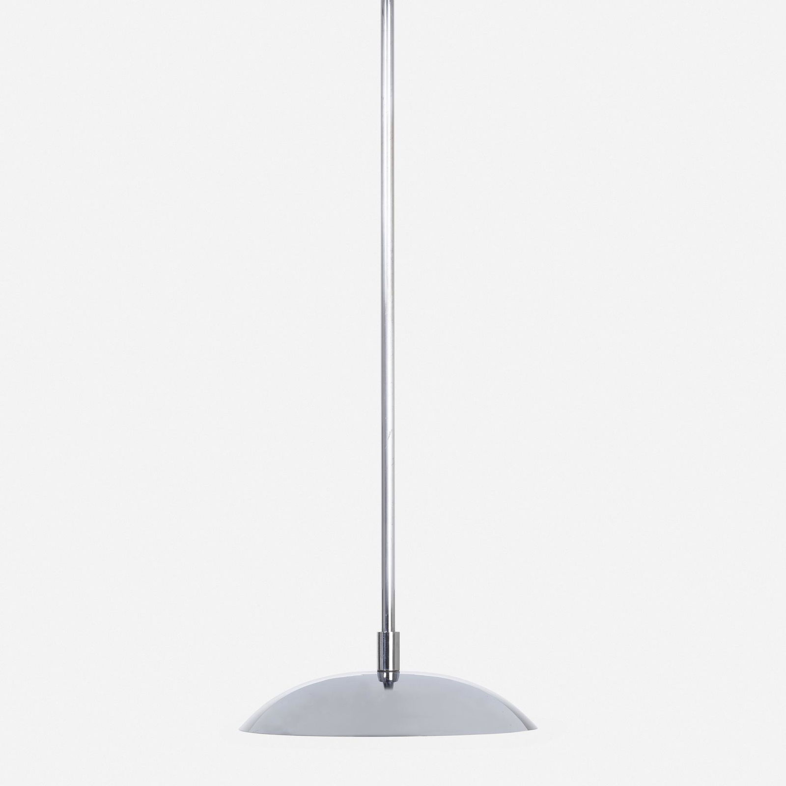 William Lescaze, attribution, Hanging fixture: William Lescaze, attribution Hanging fixture Switzerland/USA, c. 1935chrome-plated brass 49 h × 18 dia in (124 × 46 cm) Provenance: Rago, Modern, 25 October