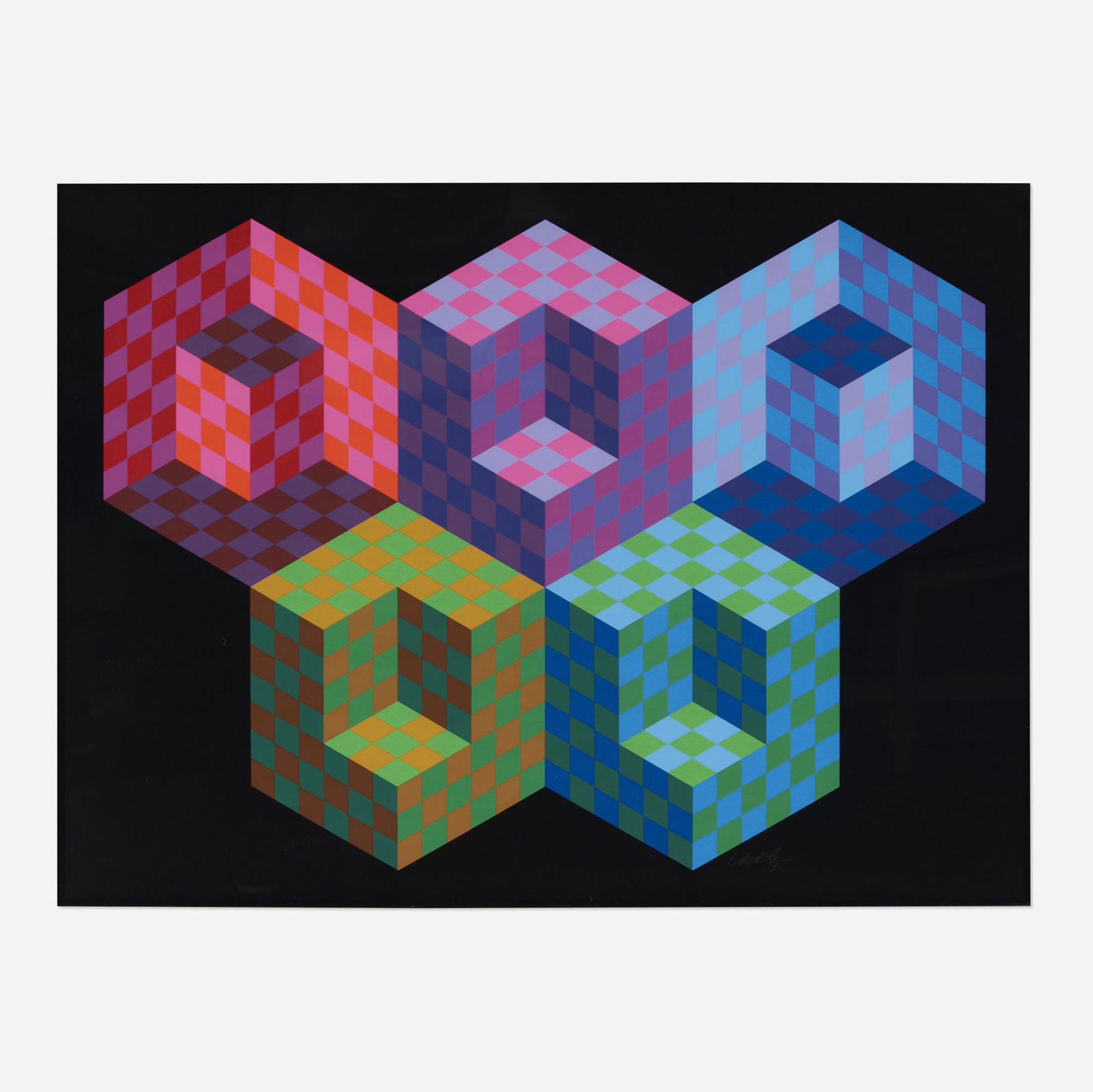 Victor Vasarely, Hexa 5 (1 of 4)
