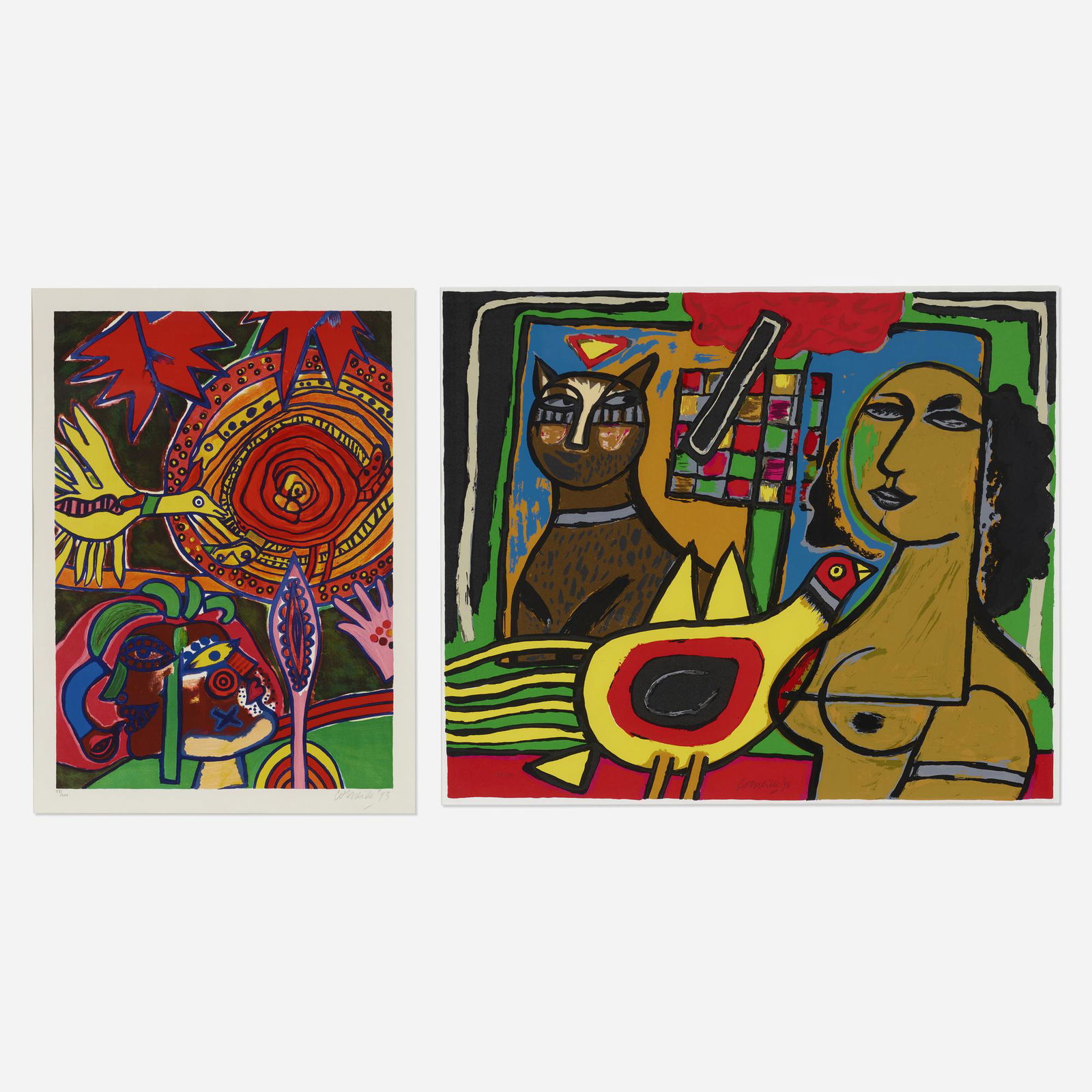 Corneille (Guillaume Cornelis van Beverloo), two works (1 of 3)