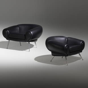 Illum Wikkelso, Lounge chair: Illum Wikkelso Lounge chair Holger ChristiansenDenmark, c. 1960leather, stainless steel, brushed steel 24 h × 39 w × 32 d in (61 × 99 × 81 cm) Sold with a contemp