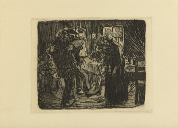 AFTER KATHE KOLLWITZ (German, 1867-1945): AFTER KATHE KOLLWITZ (German, 1867-1945); Three prints: two etchings; estate stamp lower recto, 9 3/4'' x 5 1/8'' and 7 3/4'' x 9 1/2'' (plate); One lithograph, 16 1/8'' x 12 1/8'' (sheet)