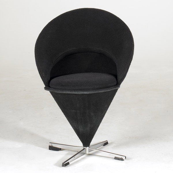 VERNER PANTON: VERNER PANTON; Cone chair; Unmarked; 33 1/2'' x 24'' dia.