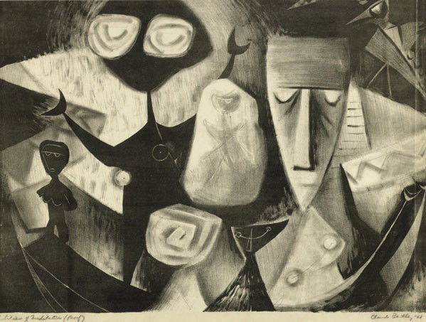 CLAUDE BENTLEY (American, 1915-1990): CLAUDE BENTLEY (American, 1915-1990); Five lithographs, untitled (all framed); All signed, dated and numbered; 17 3/4'' x 18 1/2'' (sight) largest