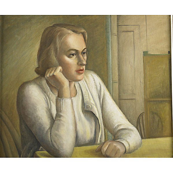 FLORENCE BARTLEY SMITHBURN (American, 1904-1989): FLORENCE BARTLEY SMITHBURN (American), 1904-1989); Oil on canvas; Untitled; 20" x 24"
