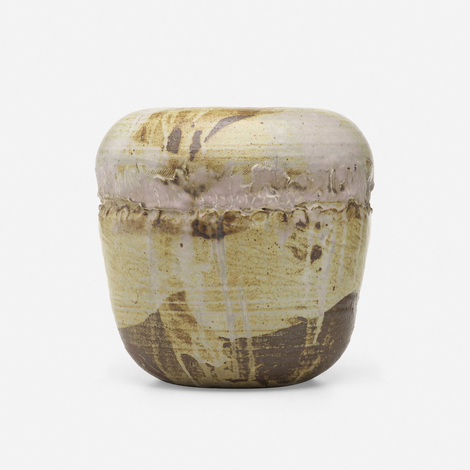 Toshiko Takaezu, Garden Seat (with rattle): Toshiko Takaezu Garden Seat (with rattle) USAglazed stoneware 12.5 h × 11.75 dia in (32 × 30 cm) Incised signature to underside 'TT'. This work will ship from R