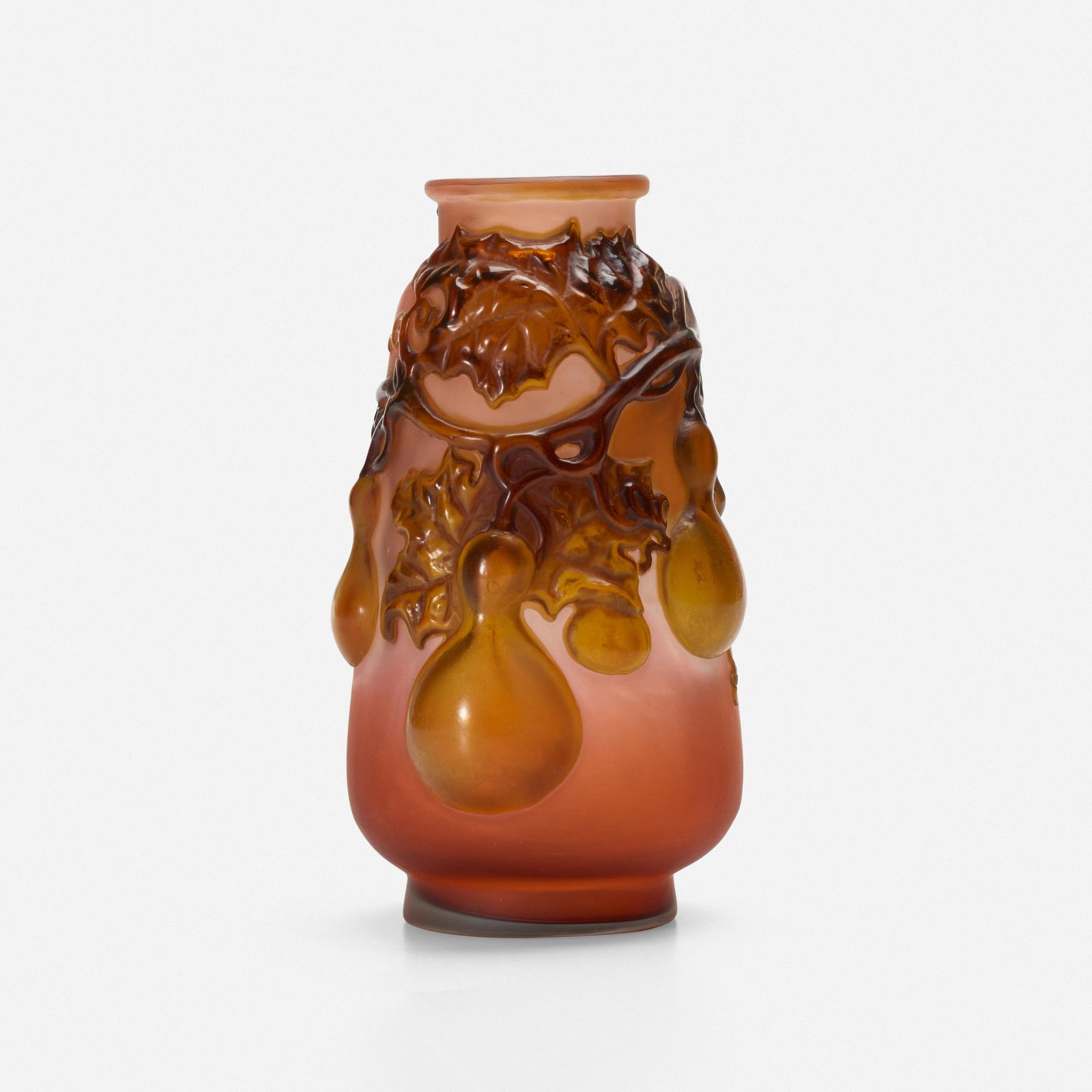 Emile Galle, Rare mold-blown gourd vase (1 of 3)