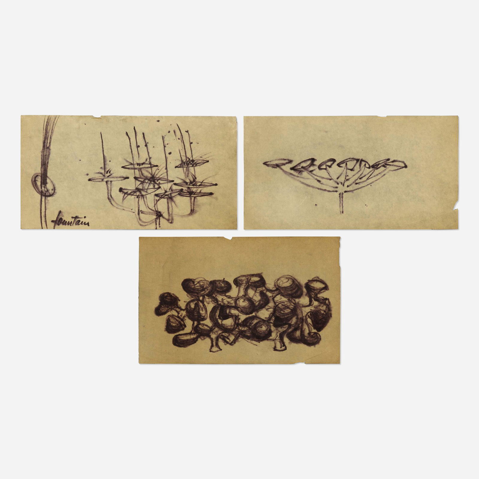 Harry Bertoia, Three drawings (1 of 2)