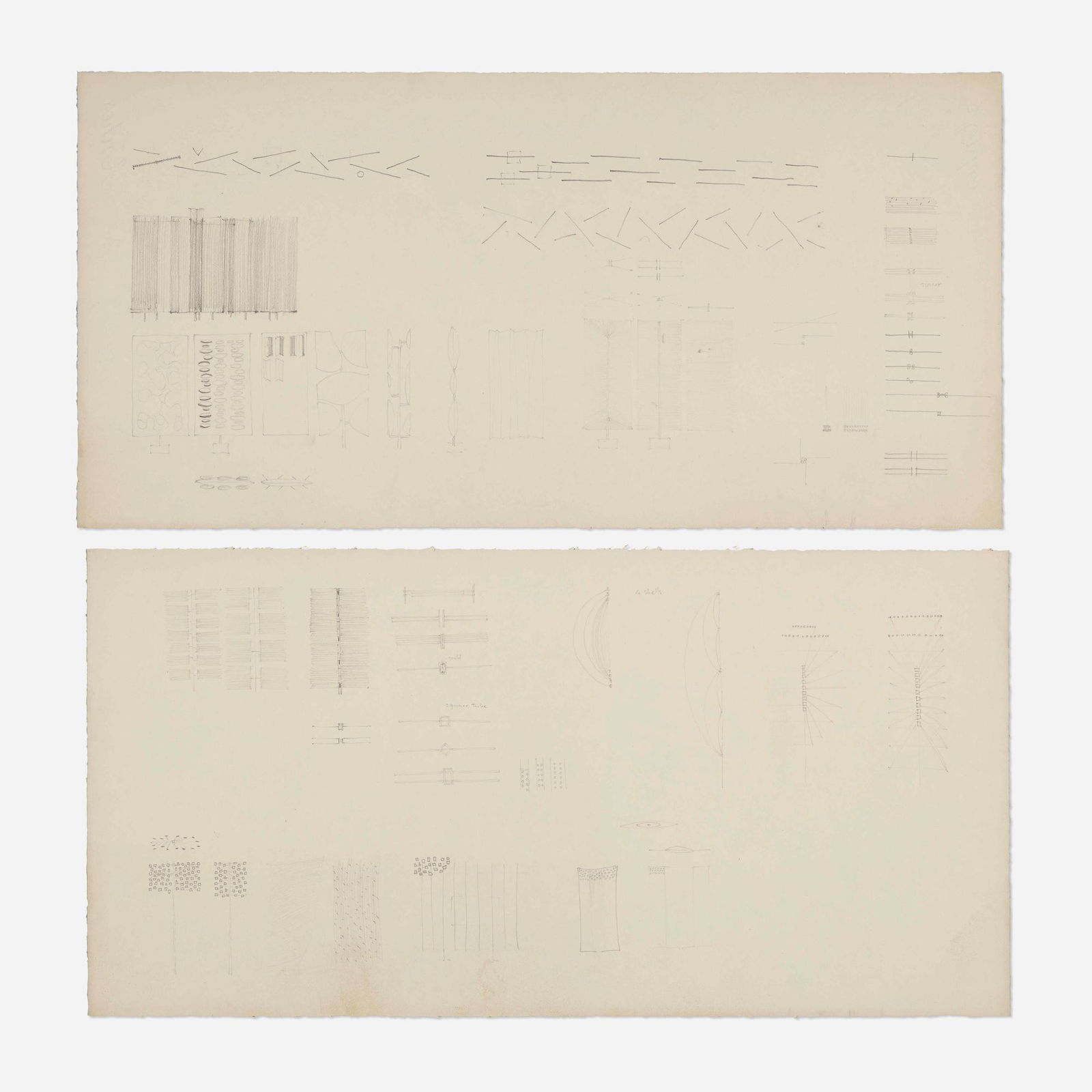 Harry Bertoia, Two drawings (1 of 2)