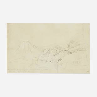 William Sidney Mount, Sketch of the Artist's Mother: William Sidney Mount Sketch of the Artist's Mother 1841graphite on paper 7.75 h × 12.5 w in (20 × 32 cm) Signed, titled, dated and inscribed to lower left 'A Sketch of My Mother. S