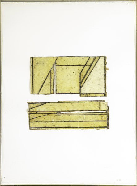 Eugene Brodsky (American, b. 1946) Untitled, 1977: Eugene Brodsky (American, b. 1946) Untitled, 1977; Mixed media (framed); Initialed and dated; 41'' x 29 3/8'' (sheet); Provenance: Cuningham Ward Gallery, New York (label on verso); Private Collection