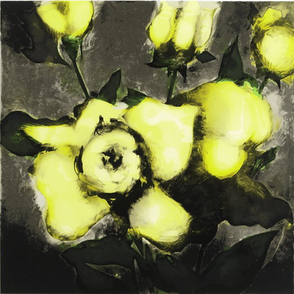 Donald Sultan (American, b. 1951) Yellow Roses Apr: Donald Sultan (American, b. 1951) Yellow Roses April, 1992; Screenprint in colors (framed); Initialed, dated, titled and numbered 40/125; 22 7/8'' x 22'' (sheet); Provenance: Private Collection, New Y